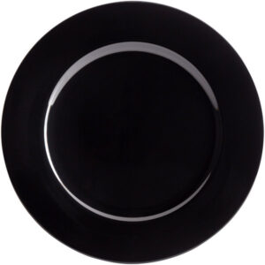Plato Base Color Negro de 33cms Modelo 14219BK Material Plastico (VENTA POR MULTIPLOS DE 24 PIEZAS)