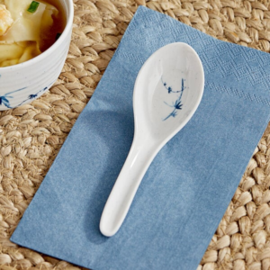Cuchara De Sopa De Wonton De Melamina 0.75 Oz. Acopa De Bambu (Precio Por 60 Piezas)
